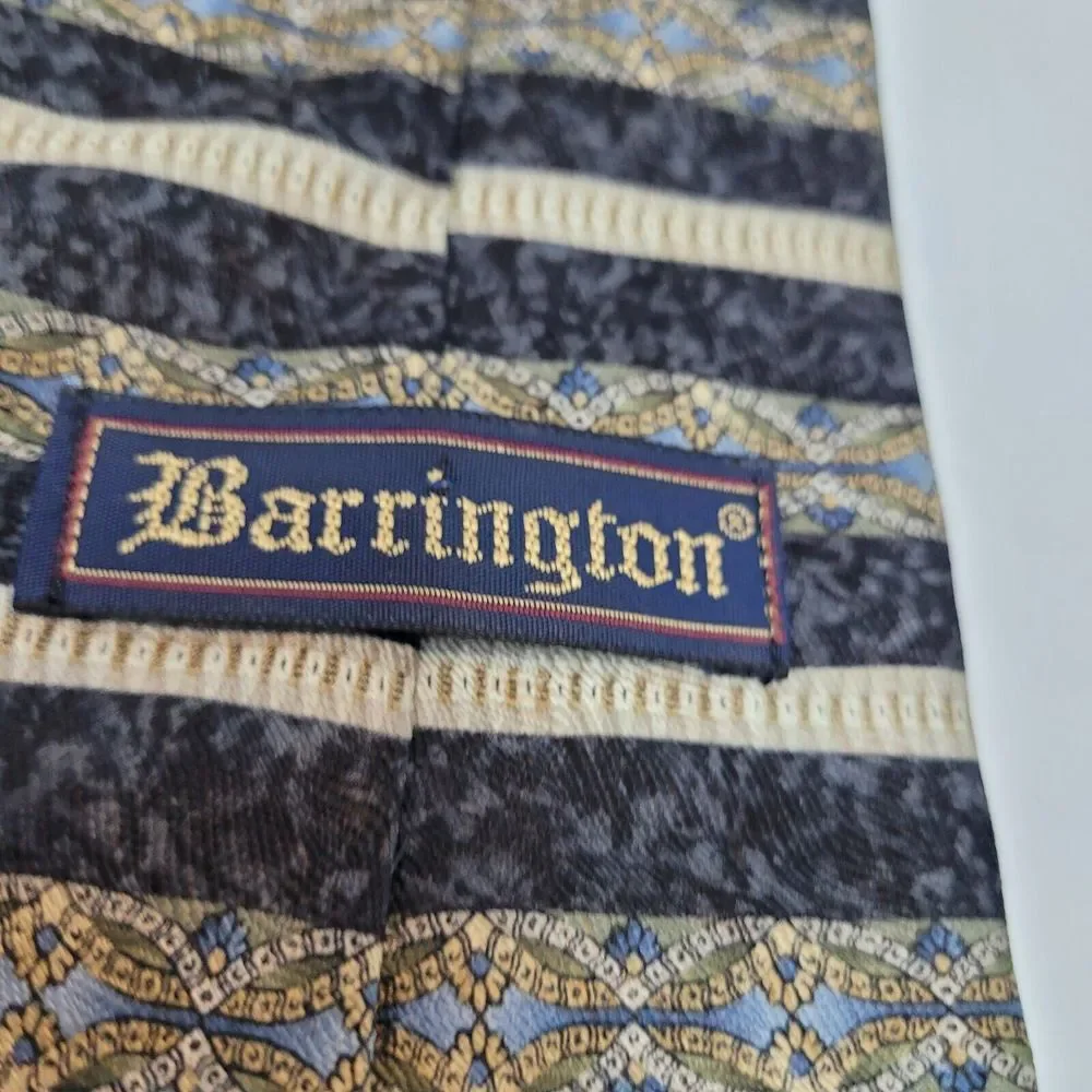 Barrington, Blue Striped Silk Tie‎